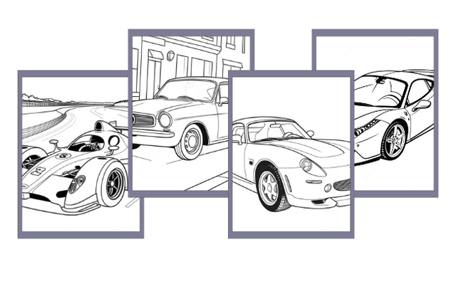 Desenho de carros para colorir