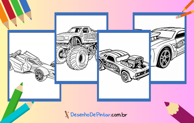 Desenhos de Hot Wheels para colorir