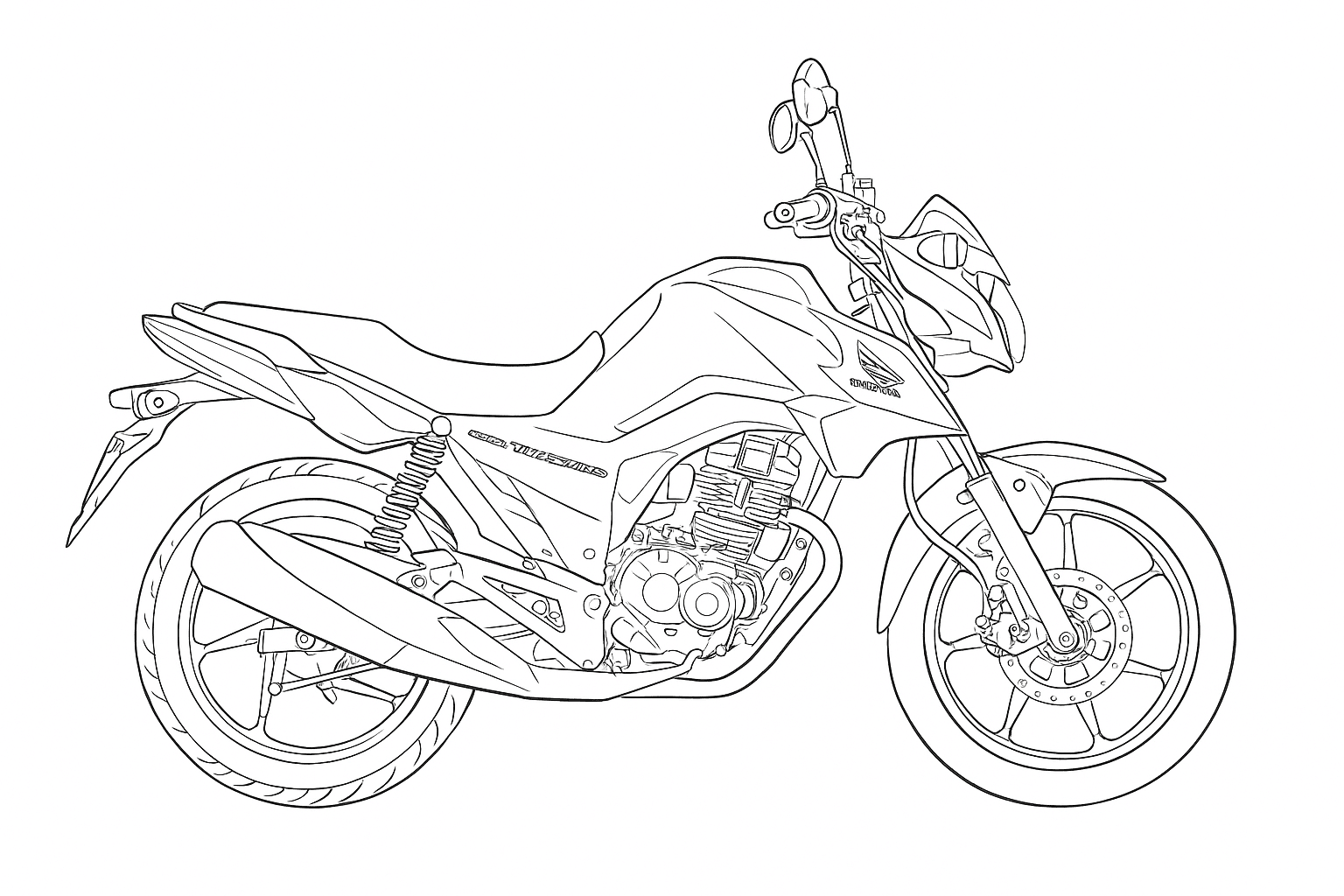 Moto CG para colorir
