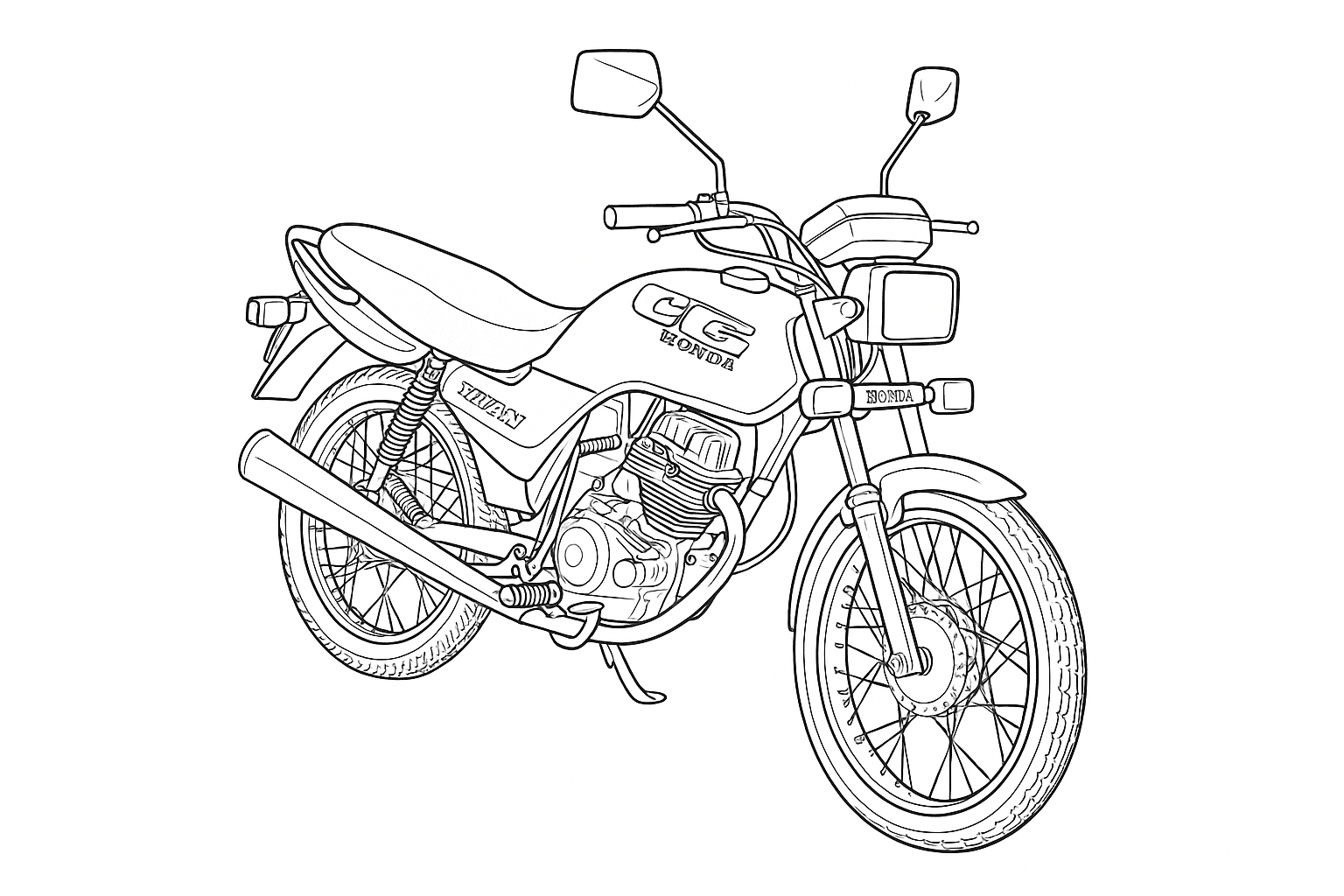 Moto CG 125 para colorir