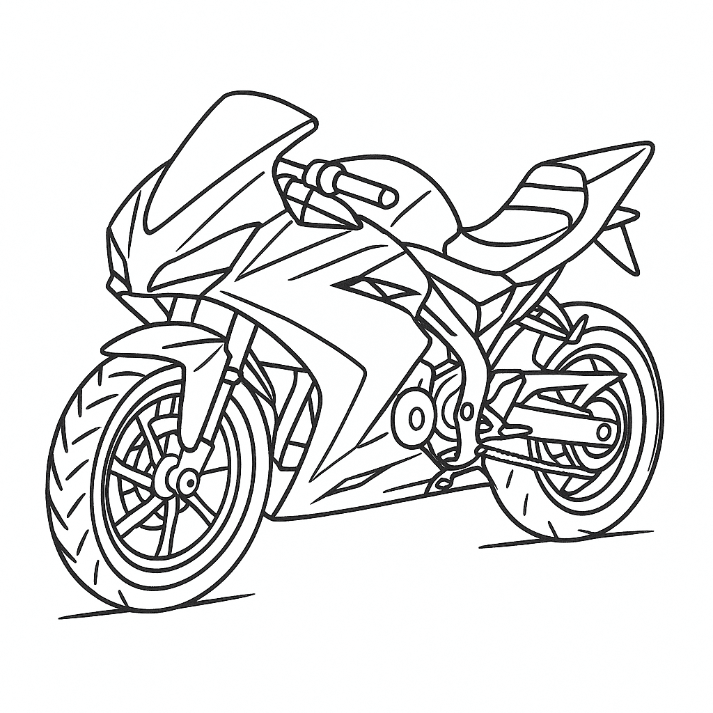 Moto radical para colorir