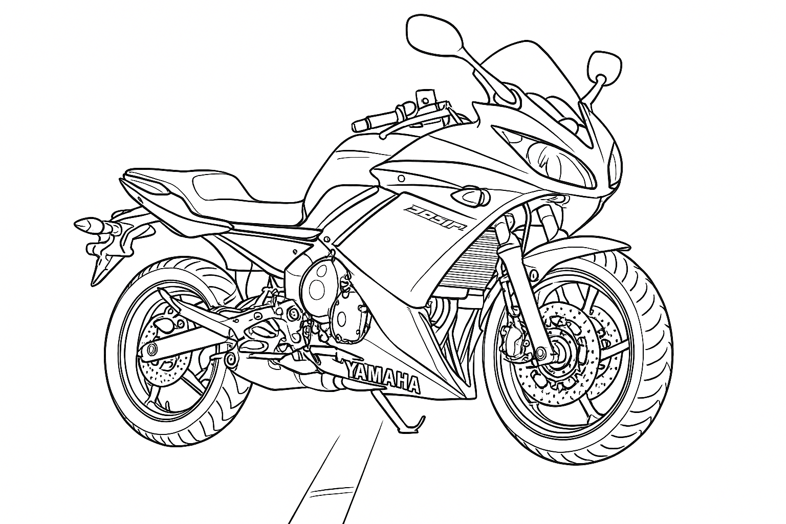 Moto Yamaha para colorir