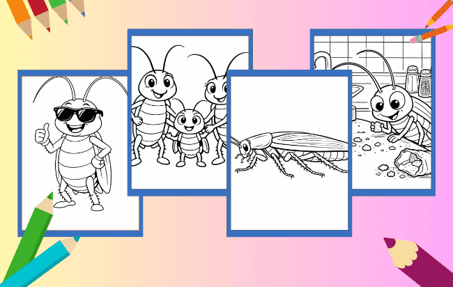 Desenhos de Barata para colorir