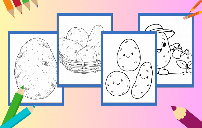 Batata para colorir