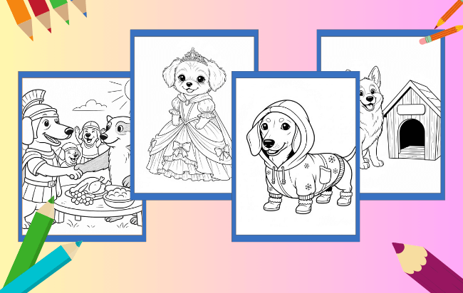 Desenhos de Cachorro para colorir