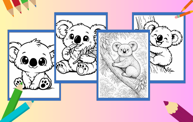 Desenhos de Coala para colorir