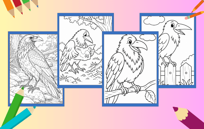 Corvo para Colorir