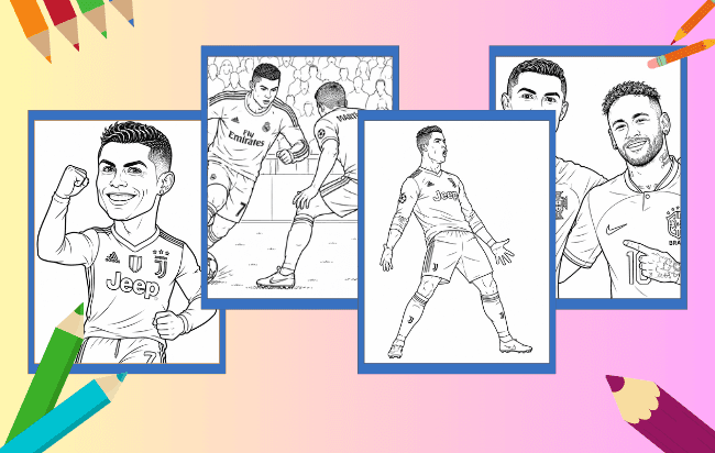 Cristiano Ronaldo para Colorir
