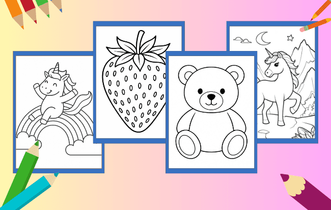 Desenhos faceis para colorir