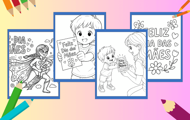 Dia das Mães Para Colorir