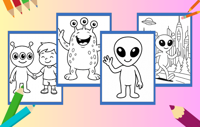 Desenhos de ET para colorir