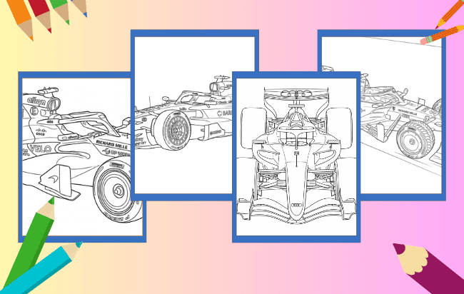 Desenhos de Fórmula 1 para colorir