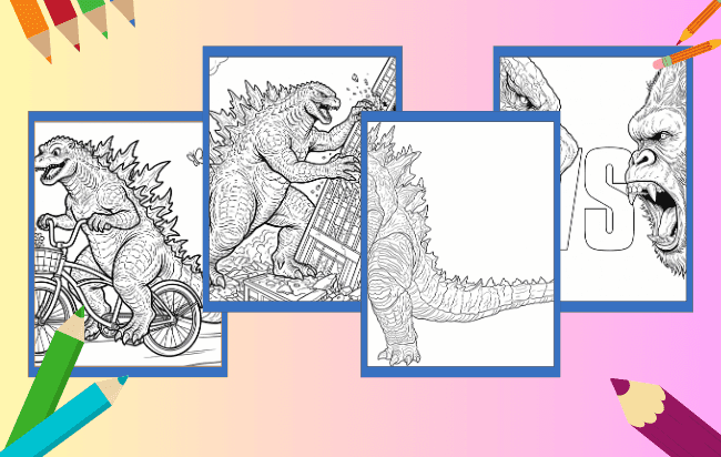 Godzilla Para Colorir