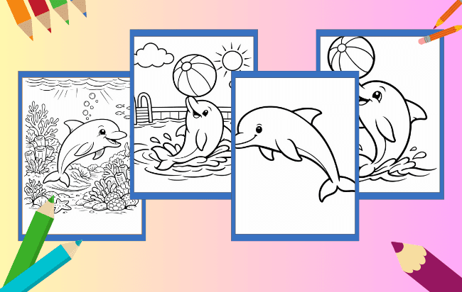 Desenhos de Golfinho para colorir