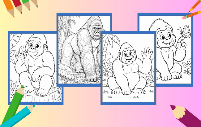 Gorila para Colorir