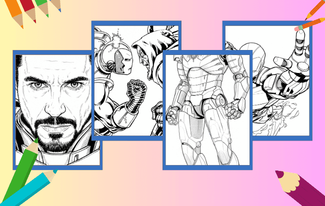Homem de Ferro Para Colorir