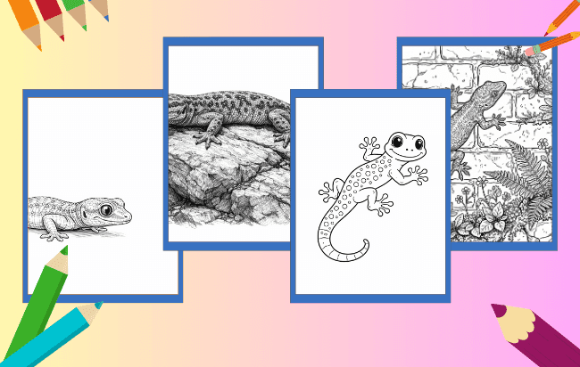 Lagartixa Para Colorir