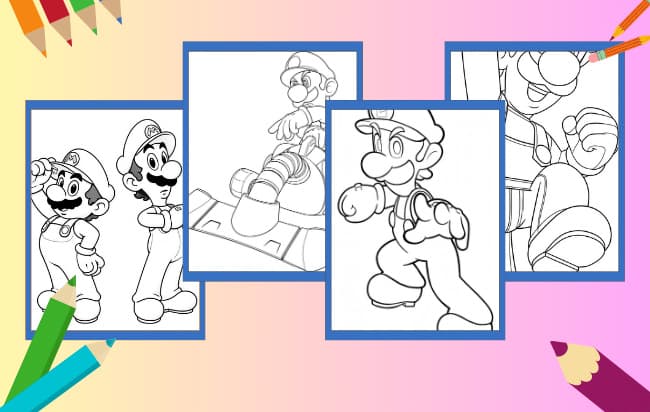 Desenhos de Luigi para colorir