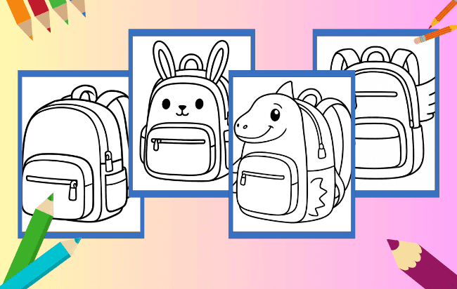 Desenhos de Mochila para colorir