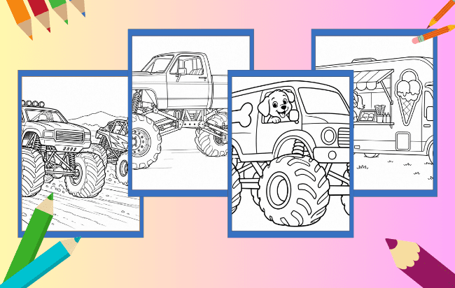 Monster truck para colorir