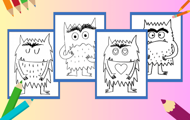 Desenhos de Monstro das Cores para colorir