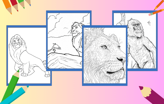 Mufasa Para Colorir