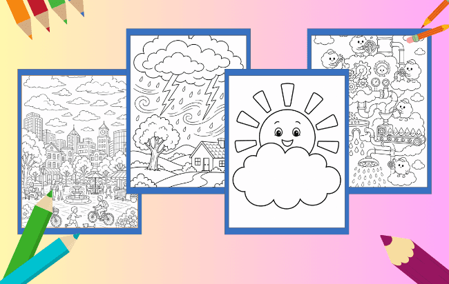 Nuvem para Colorir