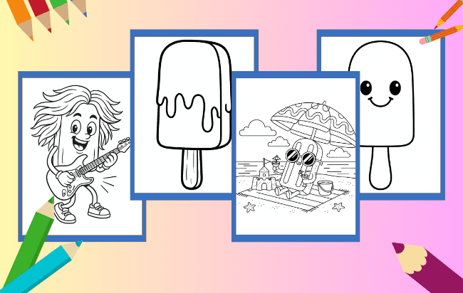 Desenhos de Picolé para colorir