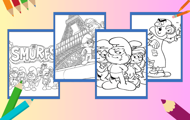 Smurfs Para Colorir