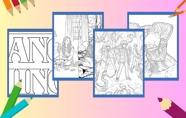Stranger Things Para Colorir