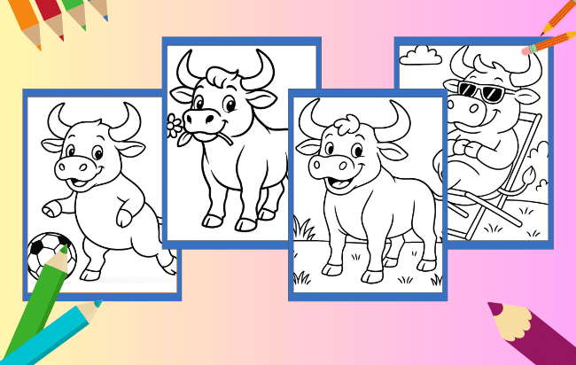 Desenhos de Touro para colorir