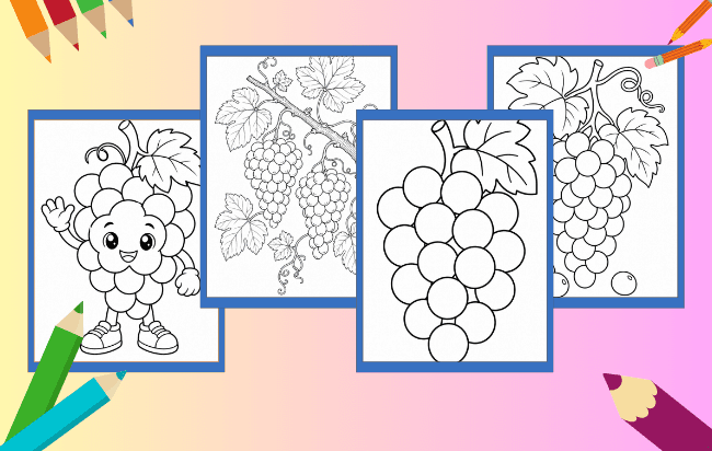 Uva para Colorir