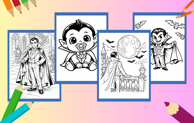 Desenhos de Vampiro para colorir