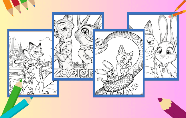 Zootopia Para Colorir