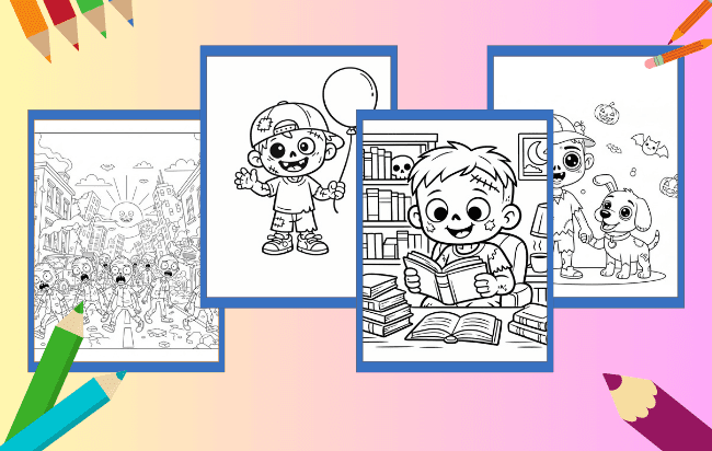 Desenhos de Zumbi para colorir